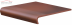 Клинкерная плитка Cerrad Shadow Wisnia V-shape ступень (30x32)
